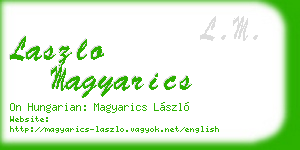 laszlo magyarics business card